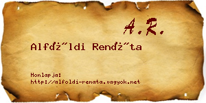 Alföldi Renáta névjegykártya