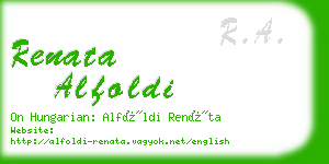 renata alfoldi business card