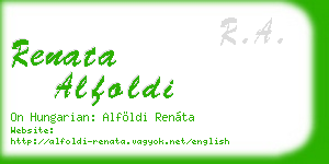renata alfoldi business card